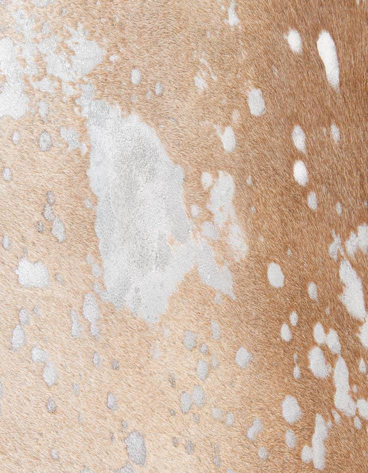 Detail image of 7' 1 x 7' 10 Cowhide Leather Square Rug