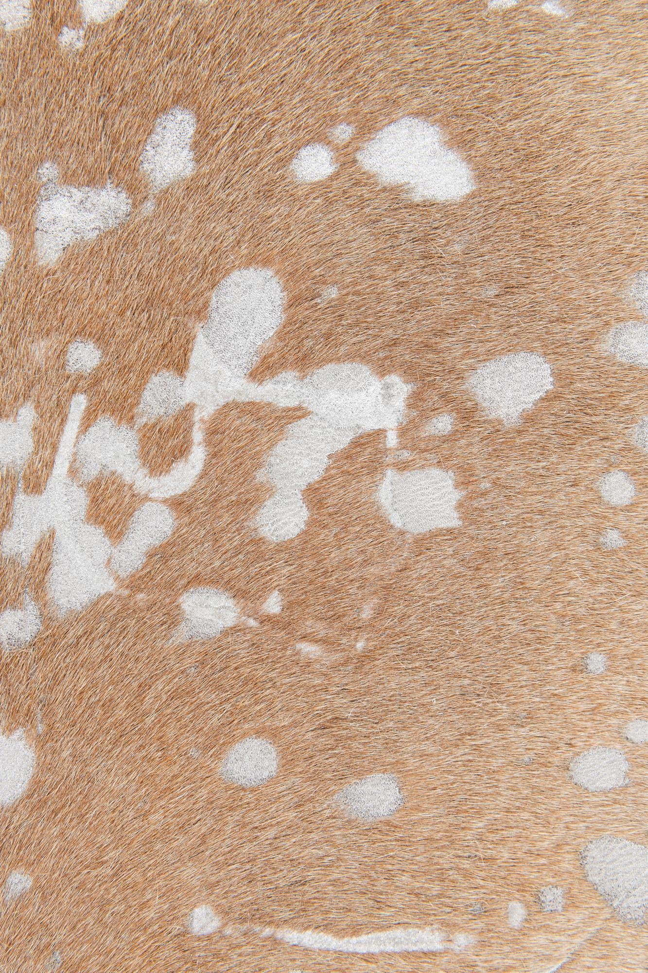 7' 1 x 7' 10 Cowhide Leather Square Rug