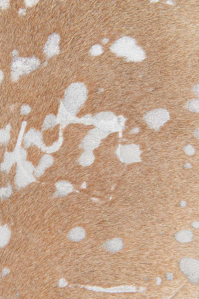 7' 1 x 7' 10 Cowhide Leather Square Rug