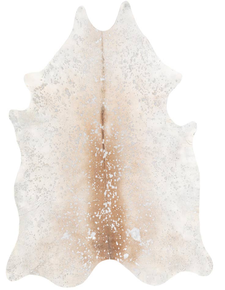 Detail image of 7' 1 x 7' 10 Cowhide Leather Square Rug