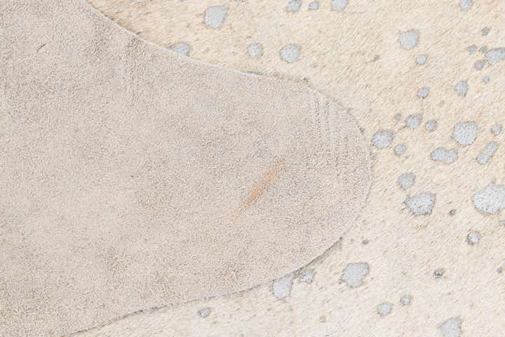 6' 10 x 7' 4 Cowhide Leather Square Rug