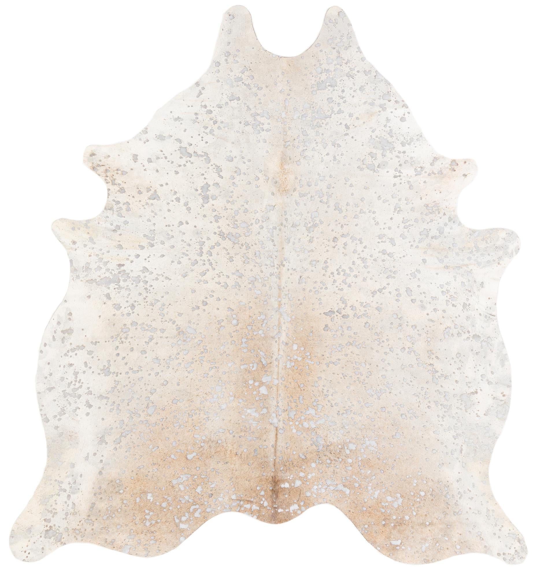 6' 10 x 7' 4 Cowhide Leather Square Rug