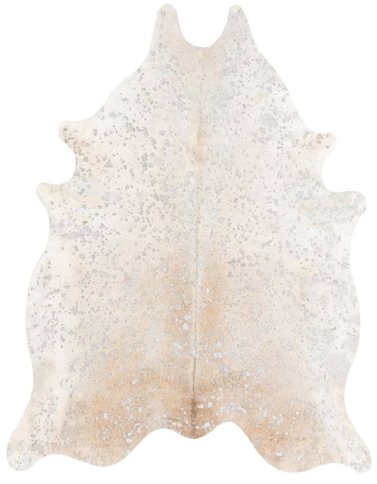 Detail image of 6' 10 x 7' 4 Cowhide Leather Square Rug