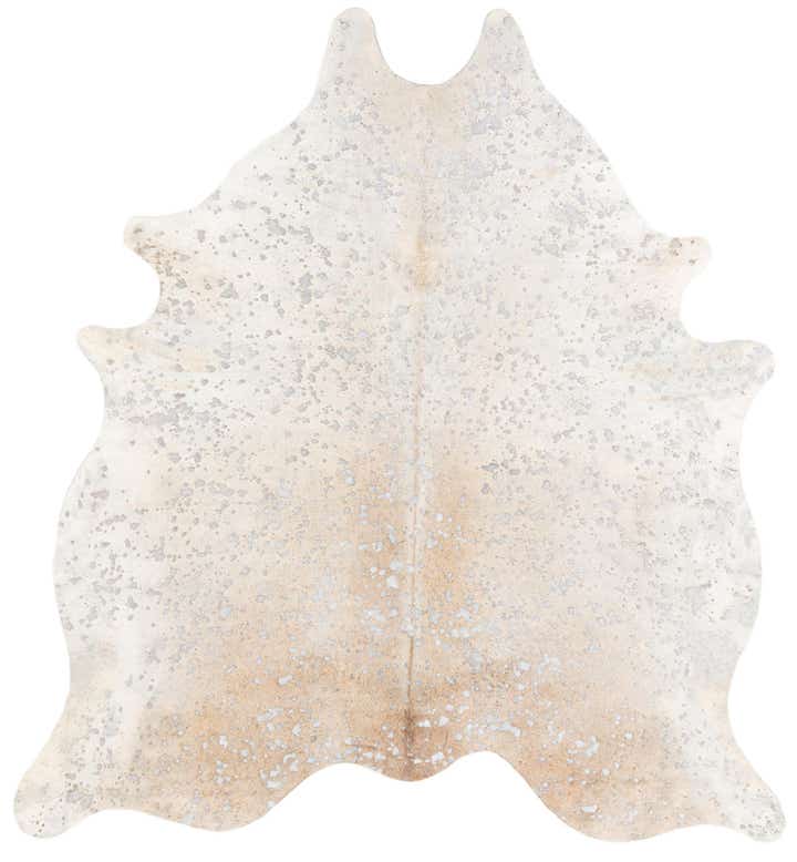 6' 10 x 7' 4 Cowhide Leather Square Rug
