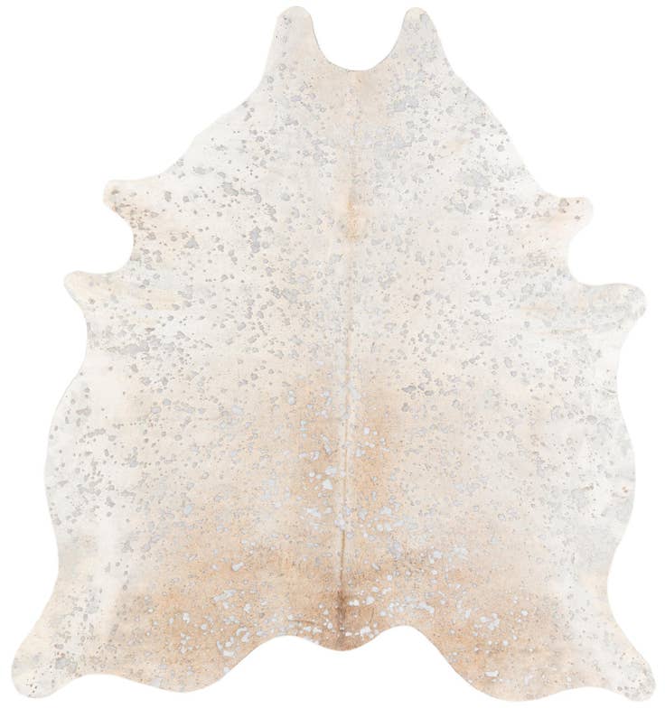 Detail image of 6' 10 x 7' 4 Cowhide Leather Square Rug