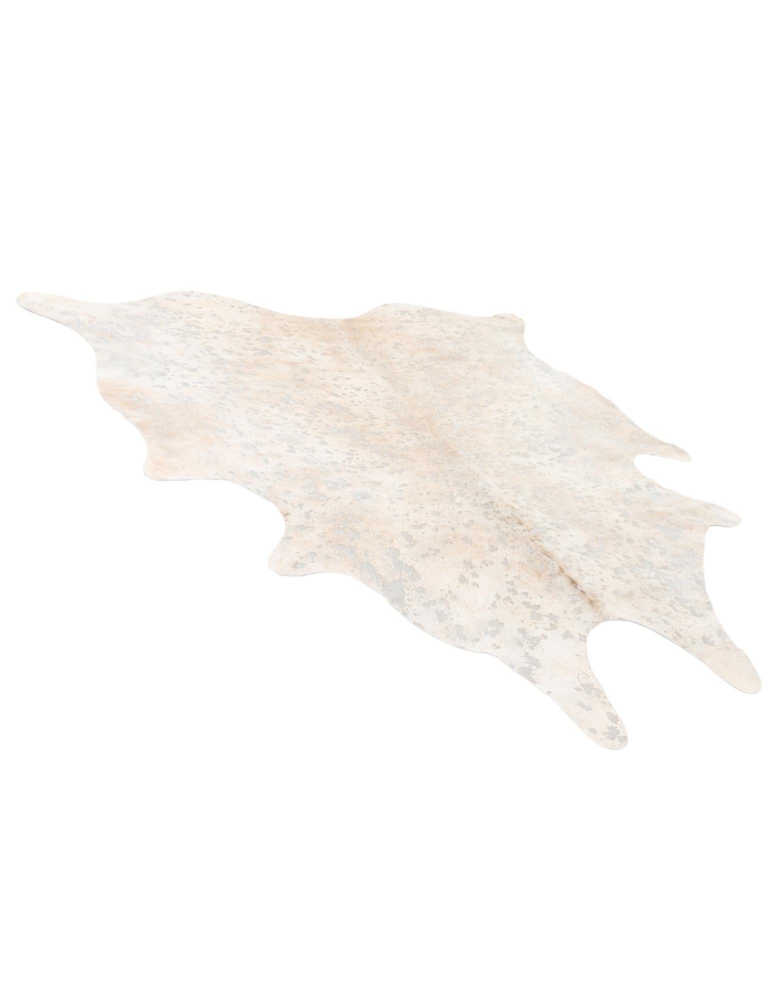 6' 5 x 7' 1 Cowhide Leather Square Rug
