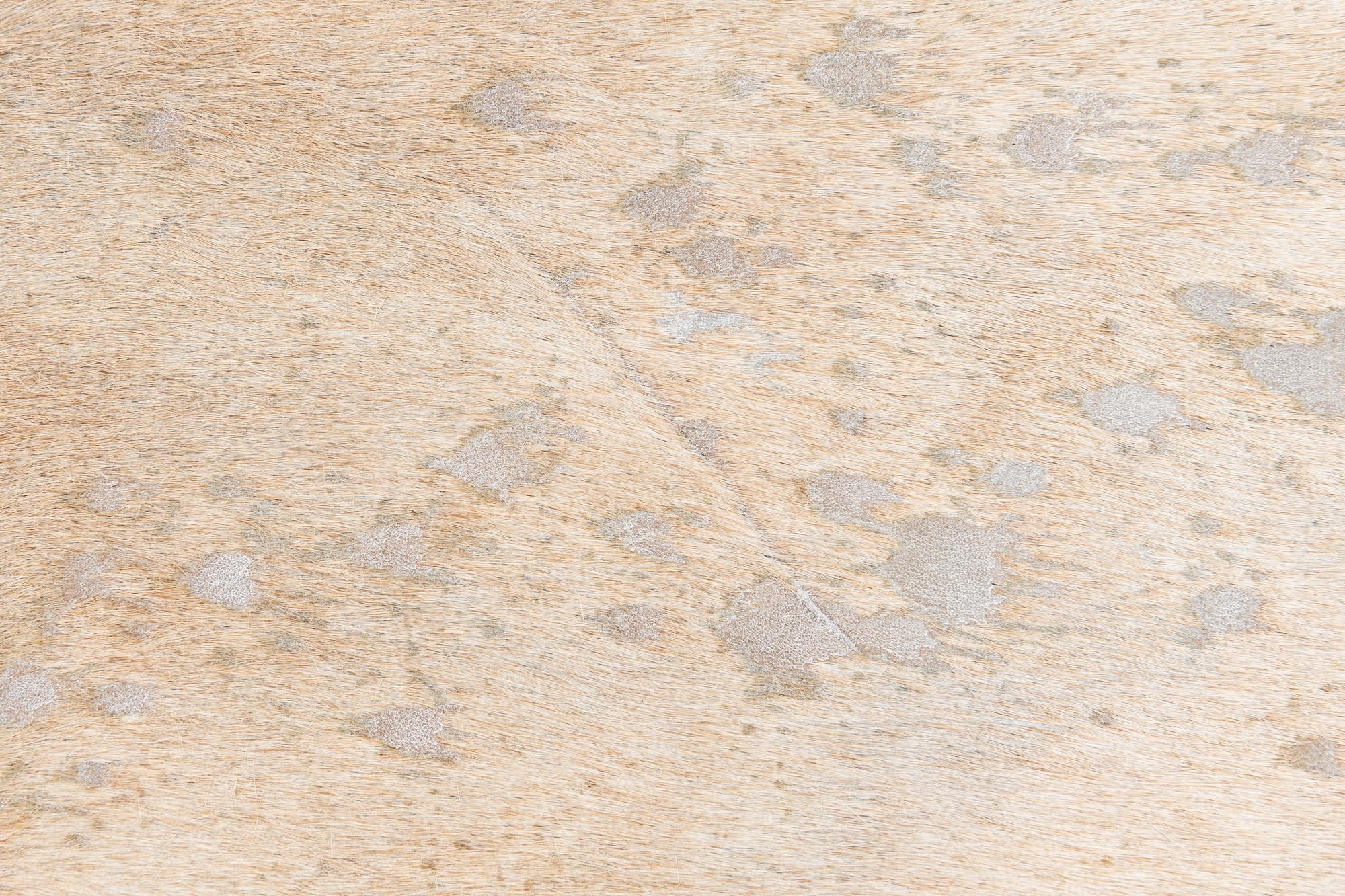 6' 5 x 7' 1 Cowhide Leather Square Rug