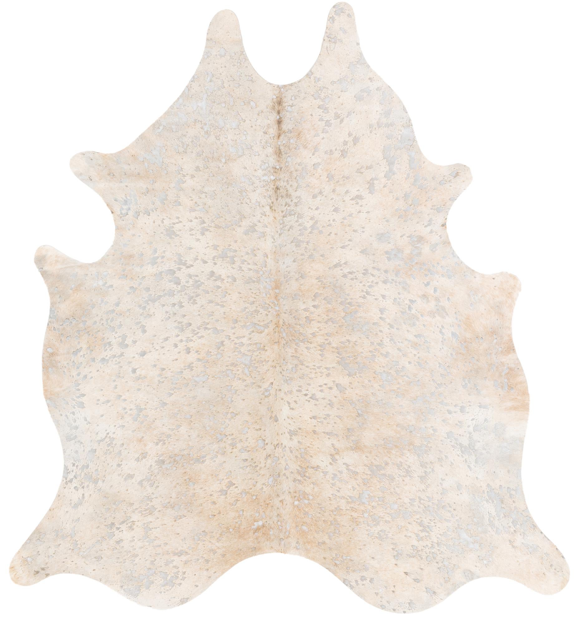 6' 5 x 7' 1 Cowhide Leather Square Rug