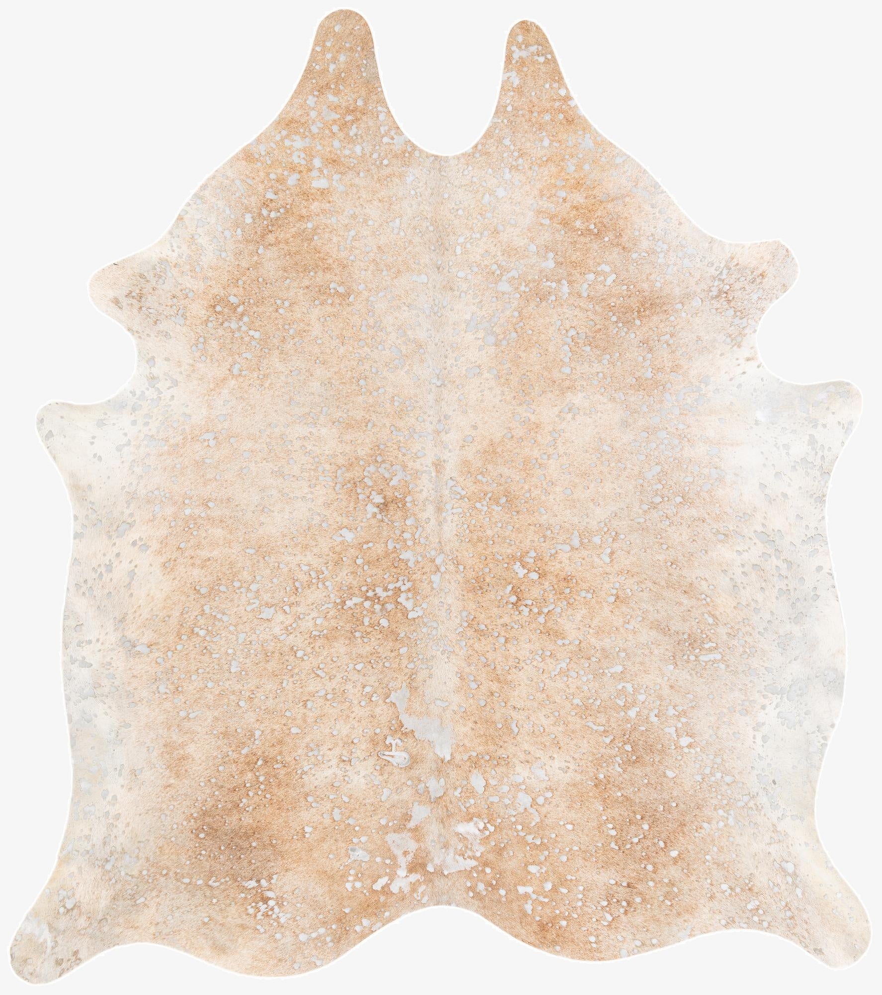 6' 8 x 7' 4 Cowhide Leather Square Rug