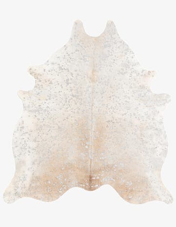 6' 10 x 7' 4 Cowhide Leather Square Rug