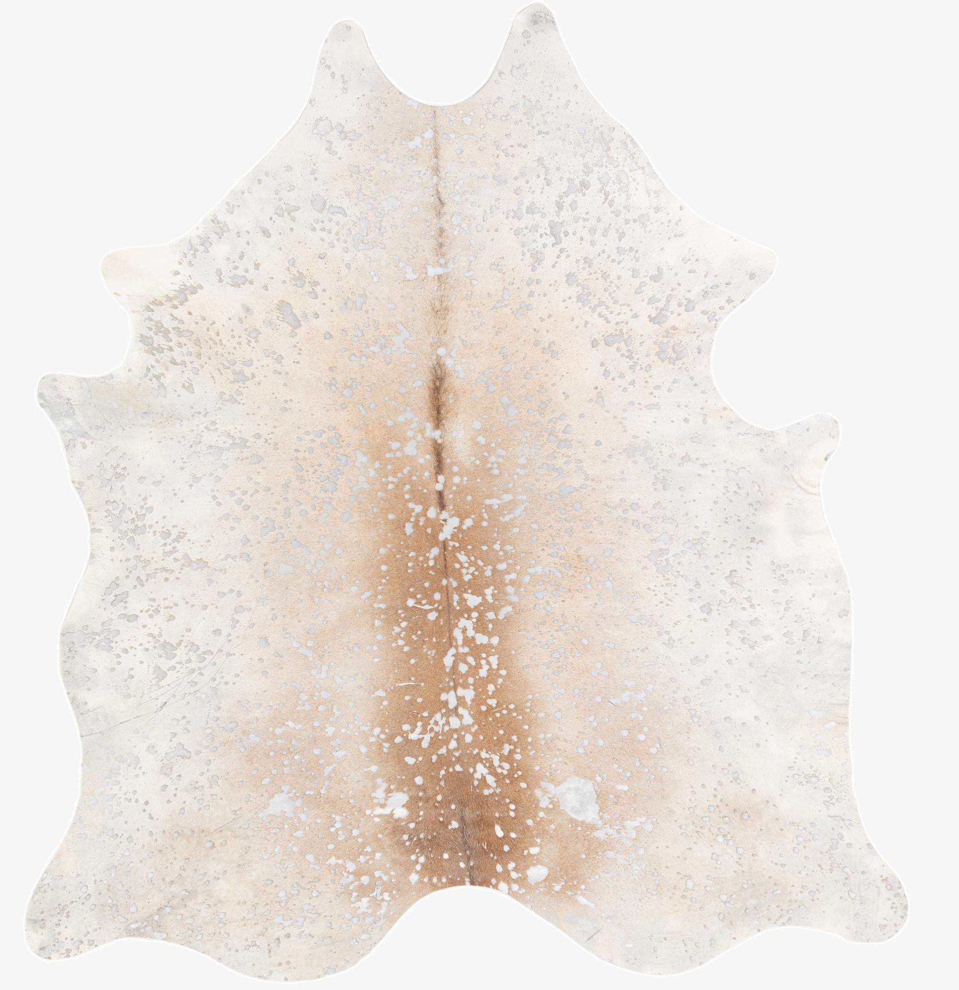 7' 1 x 7' 10 Cowhide Leather Square Rug