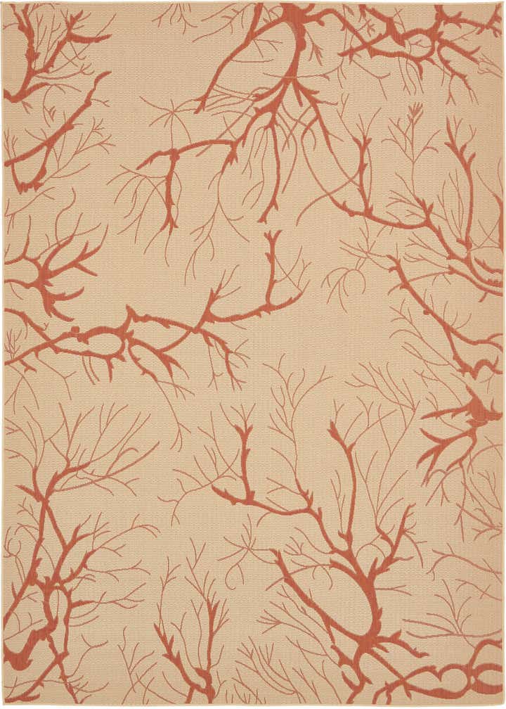 9' x 12' Easy-Clean Botanical Indoor / Outdoor Rug