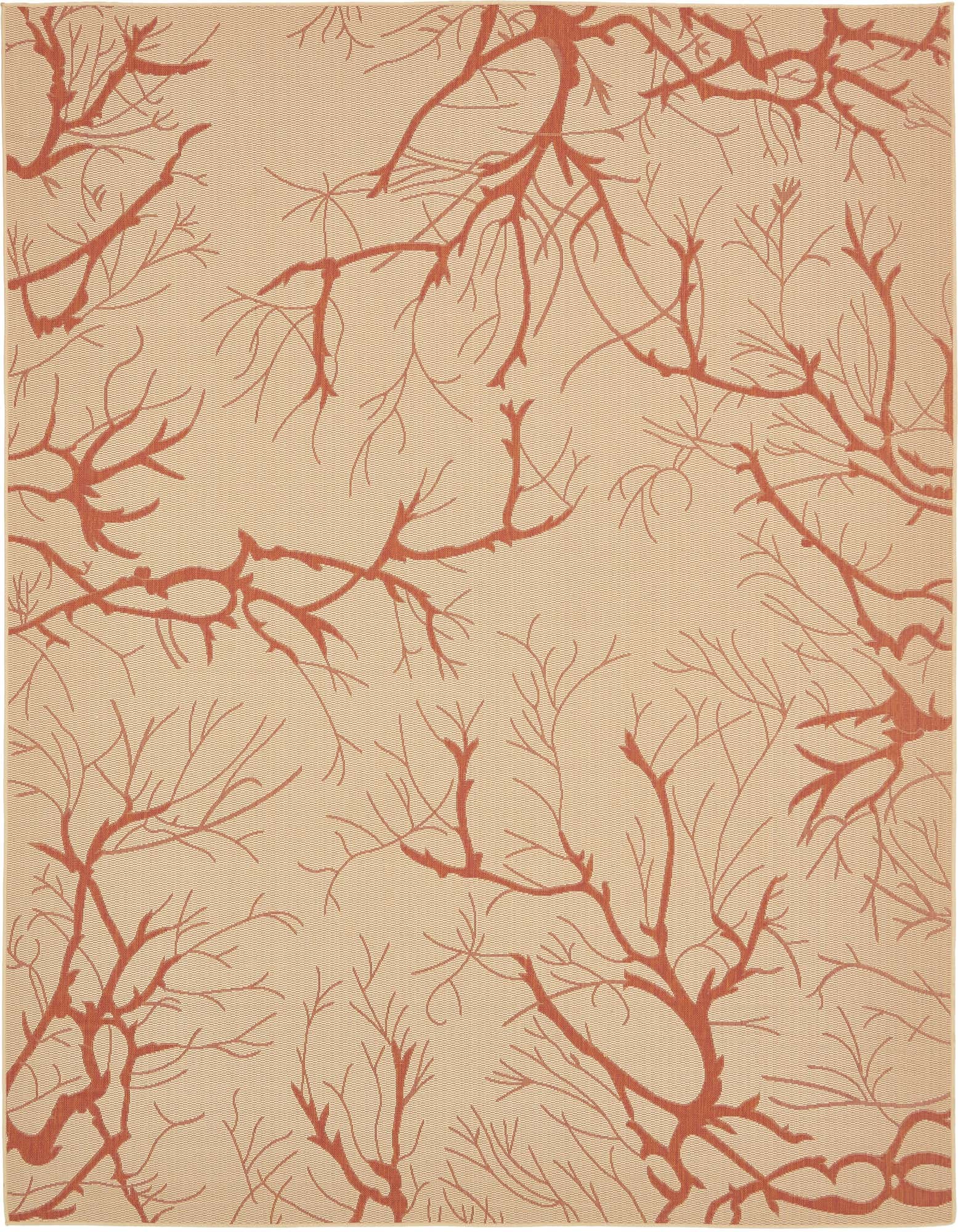 9' x 12' Easy-Clean Botanical Indoor / Outdoor Rug