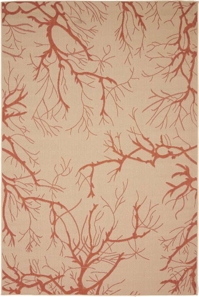 6' x 9' Easy-Clean Botanical Indoor / Outdoor Rug