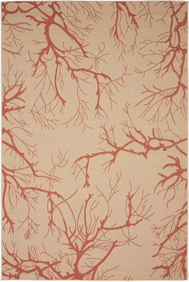 Detail image of 6' x 9' Easy-Clean Botanical Indoor / Outdoor Rug