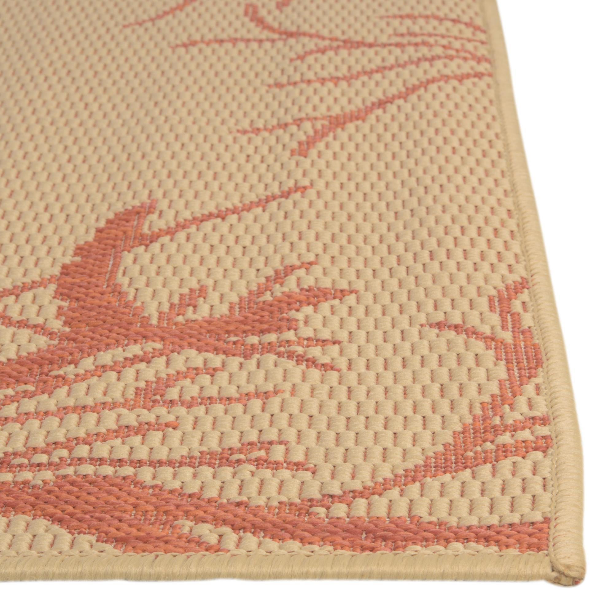 6' x 9' Easy-Clean Botanical Indoor / Outdoor Rug