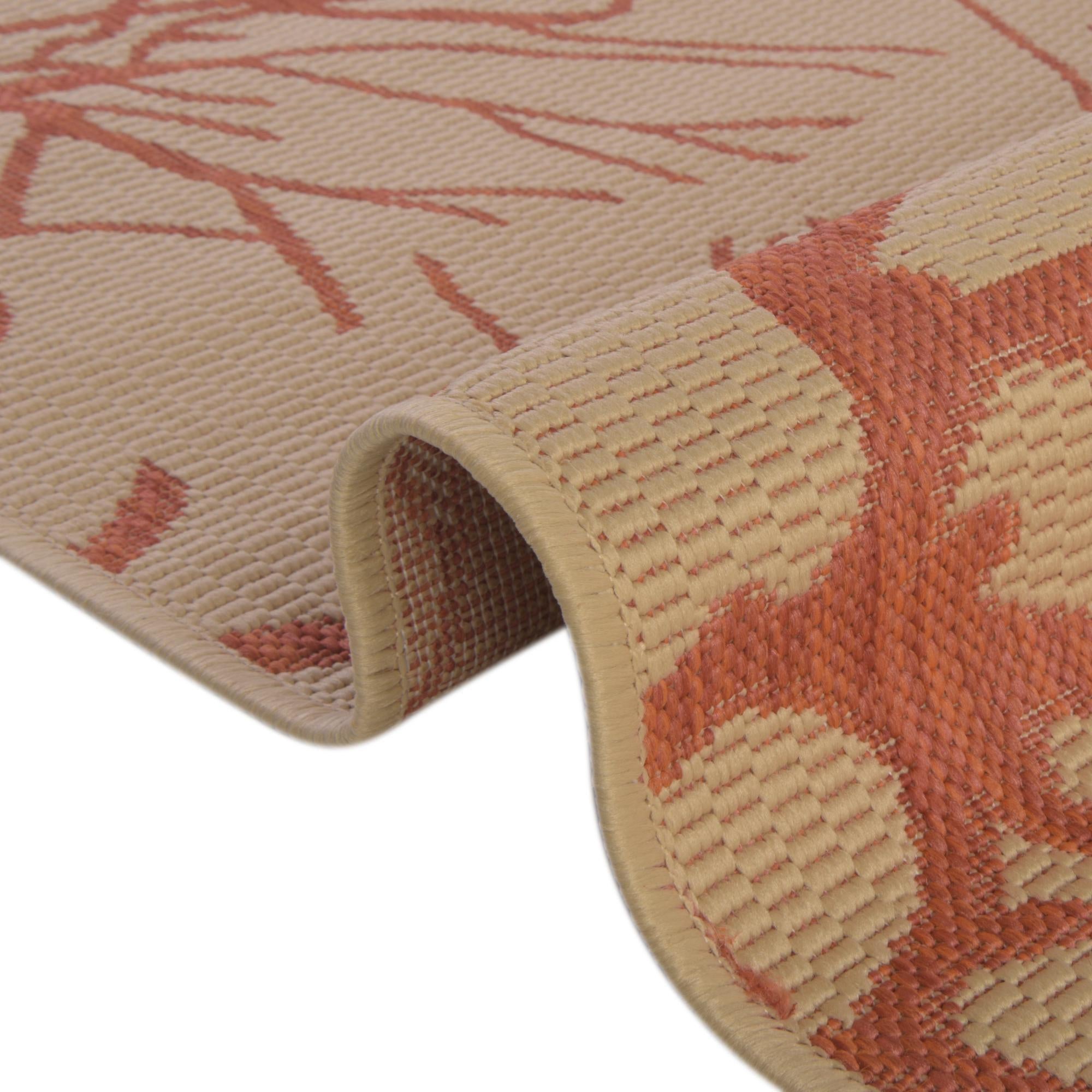6' x 9' Easy-Clean Botanical Indoor / Outdoor Rug