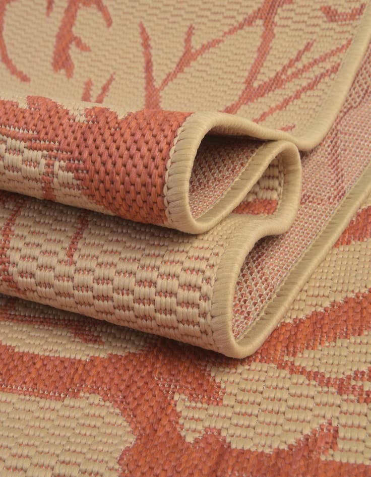 Detail image of 6' x 6'  Washable Botanical Indoor / Outdoor Round Rug