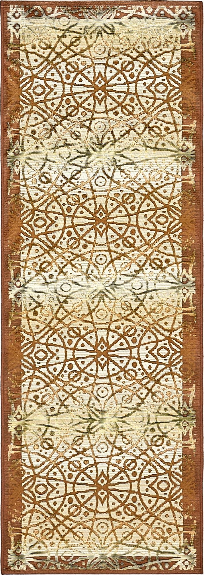 2' x 6'  Washable Trellis Indoor / Outdoor Runner Rug