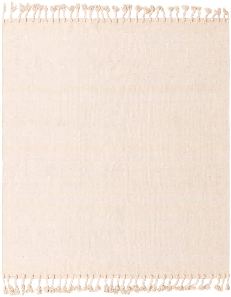 Detail image of 7' 1 x 7' 1 Hand Woven Chindi Cotton Square Rug