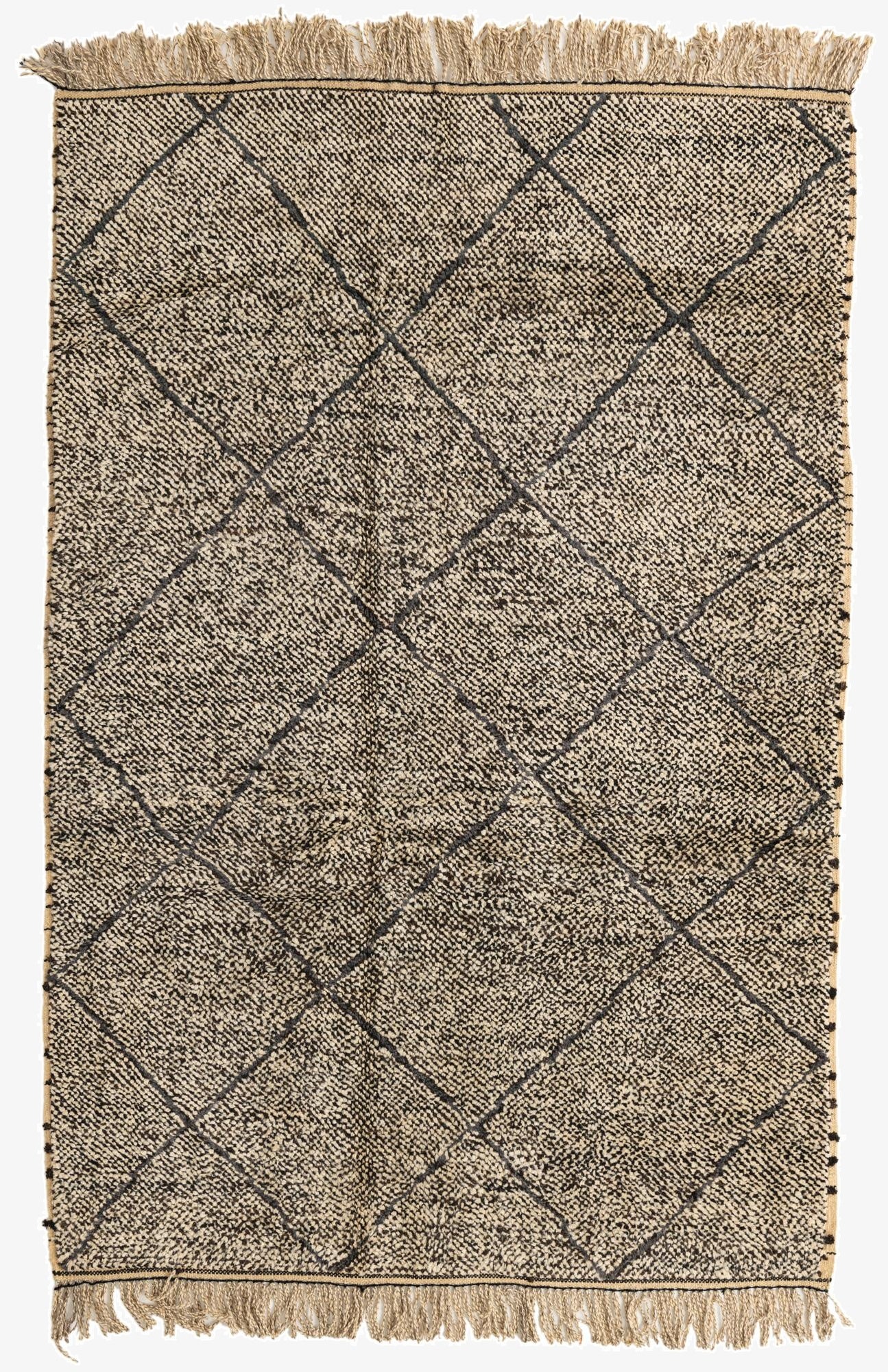 6' 4 x 9' 4  Hand Knotted Moroccan Wool Rug