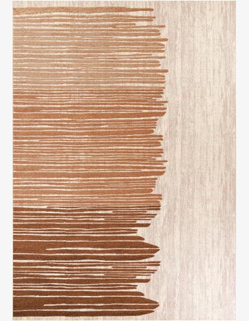 Beige Brown Easy-Clean Modern Indoor / Outdoor Rug