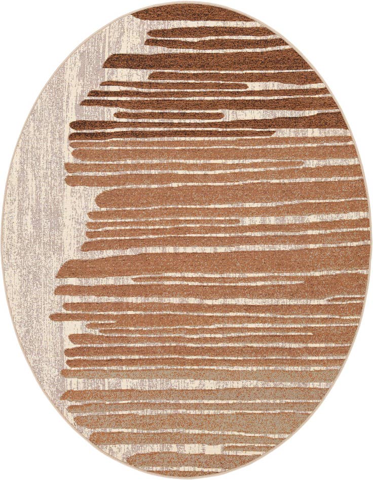 Detail image of 5' x 5' Easy-Clean Modern Indoor / Outdoor Round Rug