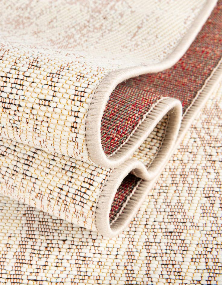Detail image of 5' x 5'  Washable Modern Indoor / Outdoor Round Rug
