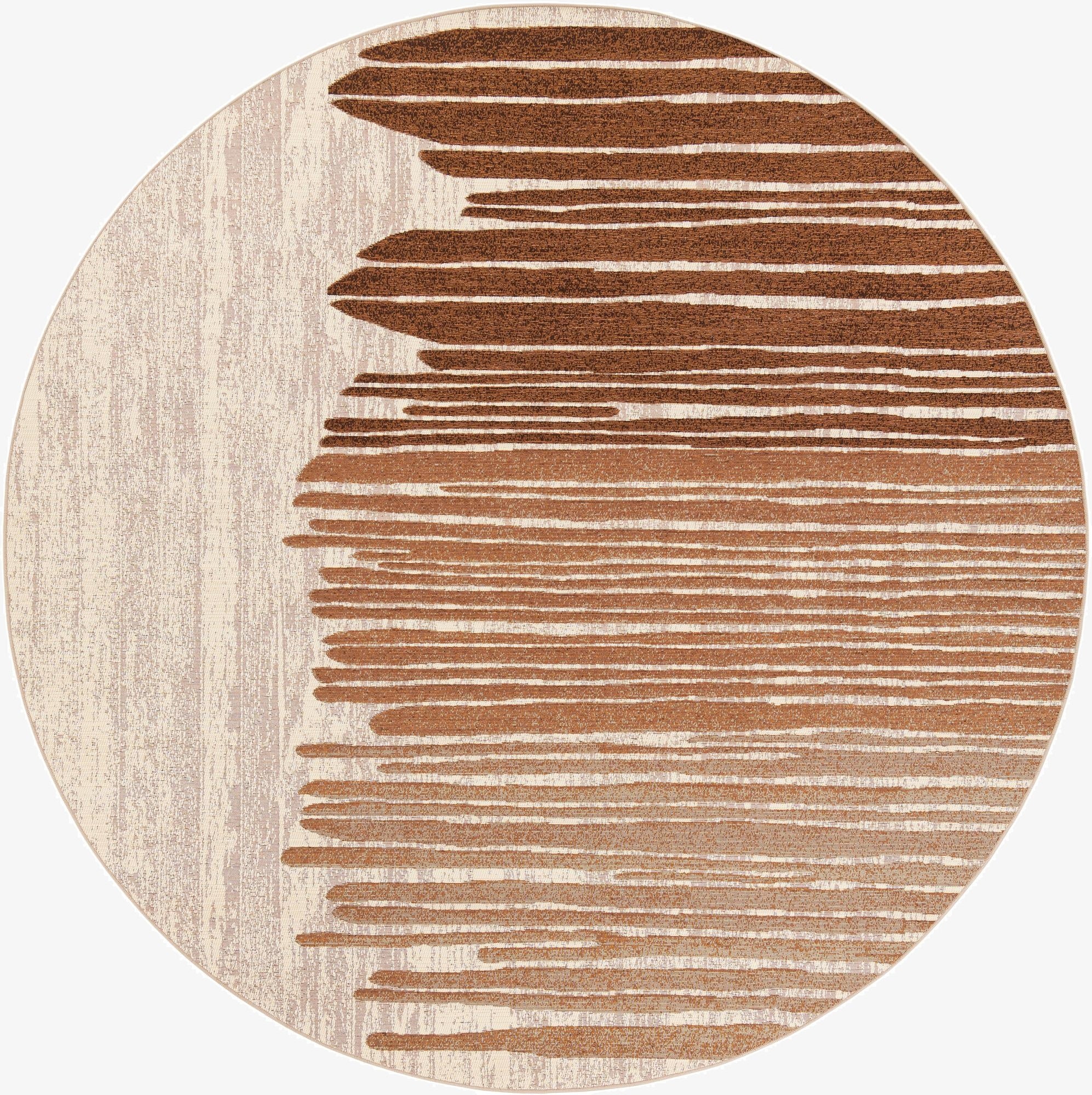 7' 10 x 7' 10  Washable Modern Indoor / Outdoor Round Rug