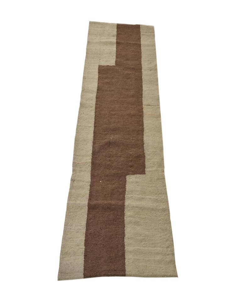 Detail image of 2' 3 x 5' 6 Hand Woven Kilim Modern Wool Runner Rug