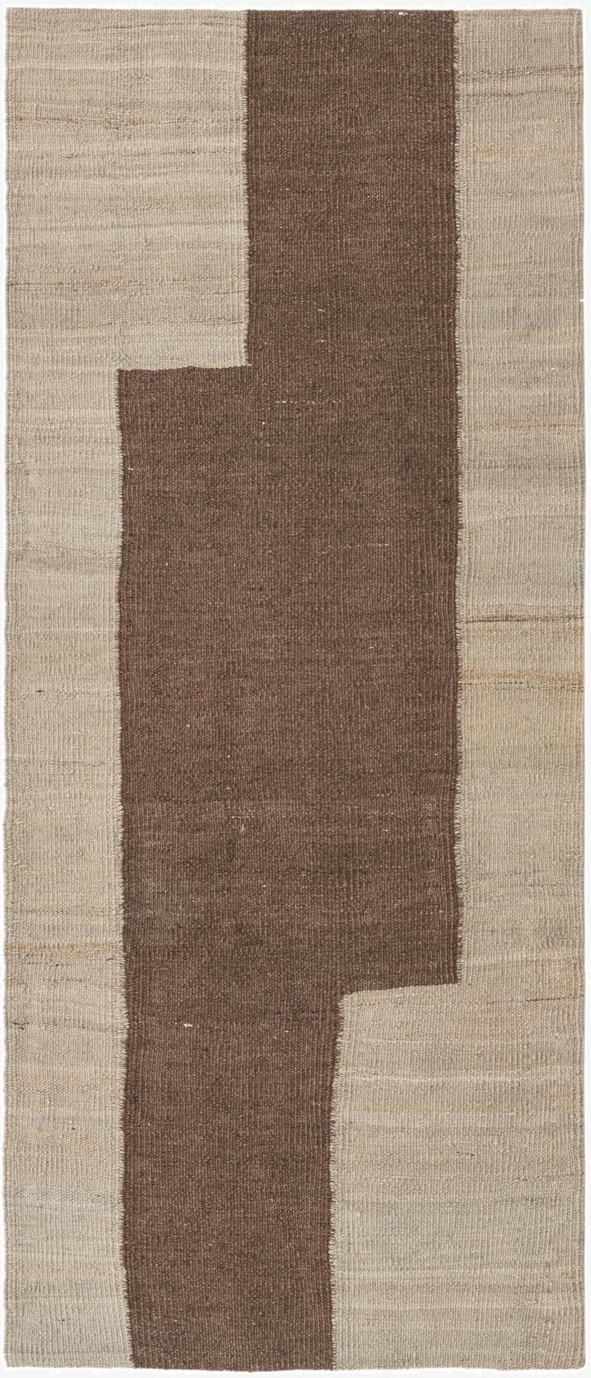  2' 3 x 5' 6  Hand Woven Kilim Modern Wool Runner Rug