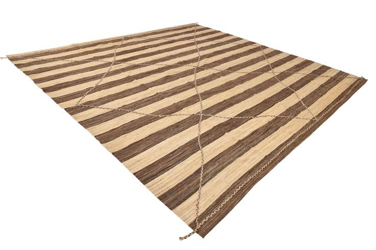 Detail image of 12' 9 x 13' 5 Hand Knotted Moroccan Wool Square Rug