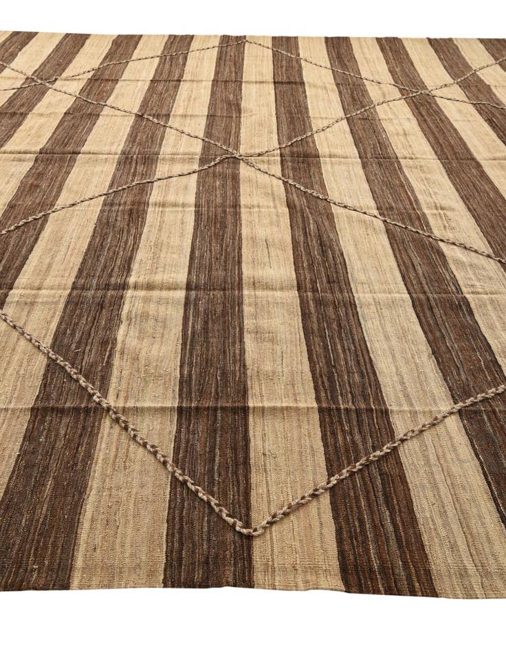 Detail image of 12' 9 x 13' 5 Hand Knotted Moroccan Wool Square Rug