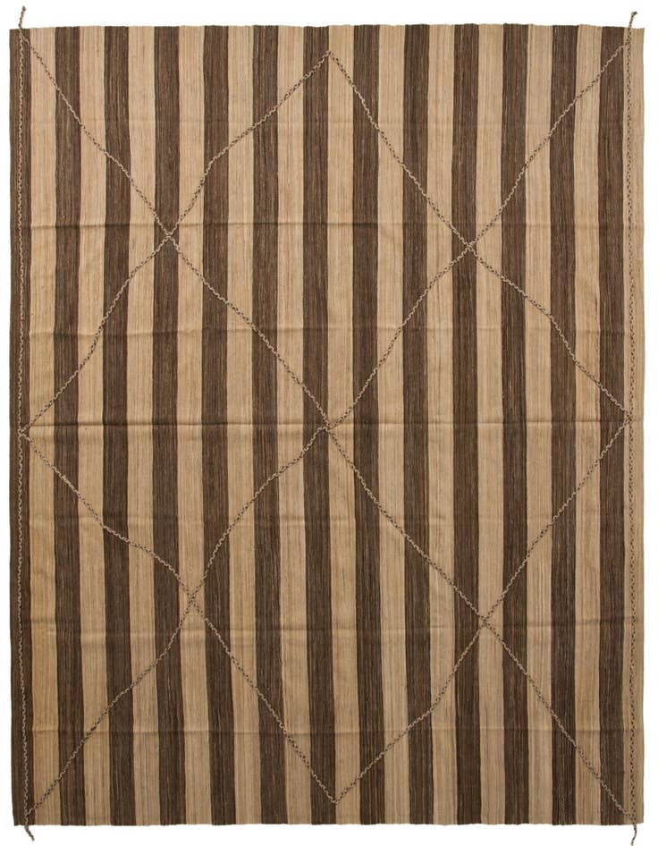 Detail image of 12' 9 x 13' 5 Hand Knotted Moroccan Wool Square Rug
