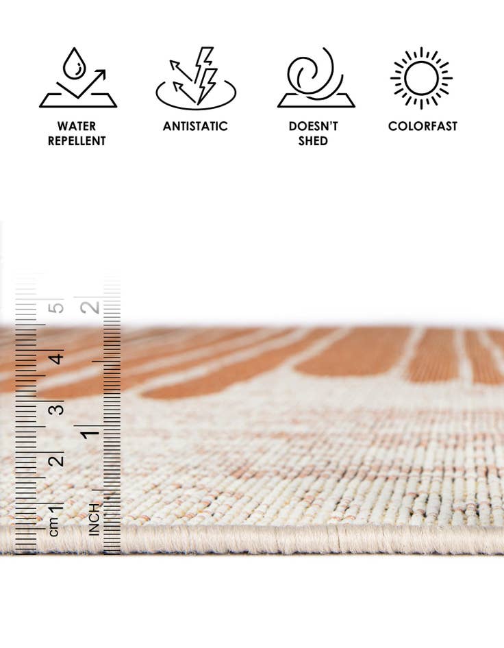 Detail image of 7' 10 x 7' 10  Washable Modern Indoor / Outdoor Square Rug