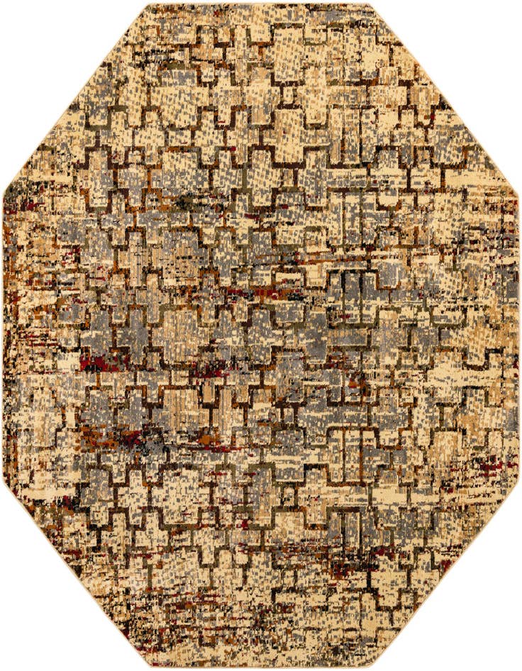 Detail image of 7' 10 x 7' 10 Saturn Octagon Rug