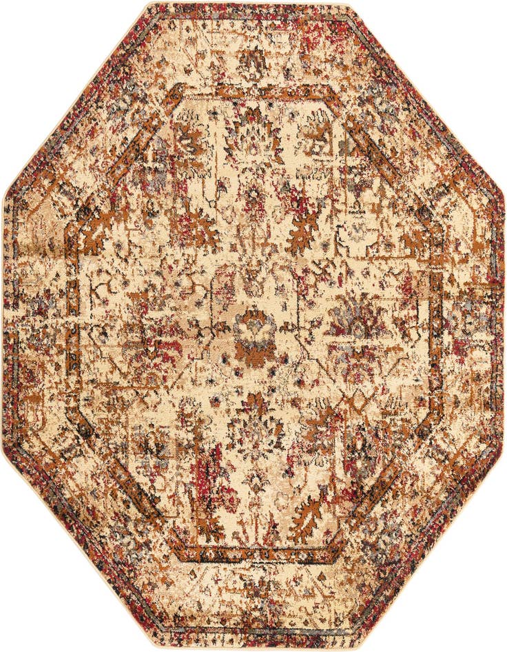 Detail image of 5' 3 x 5' 3 Saturn Octagon Rug
