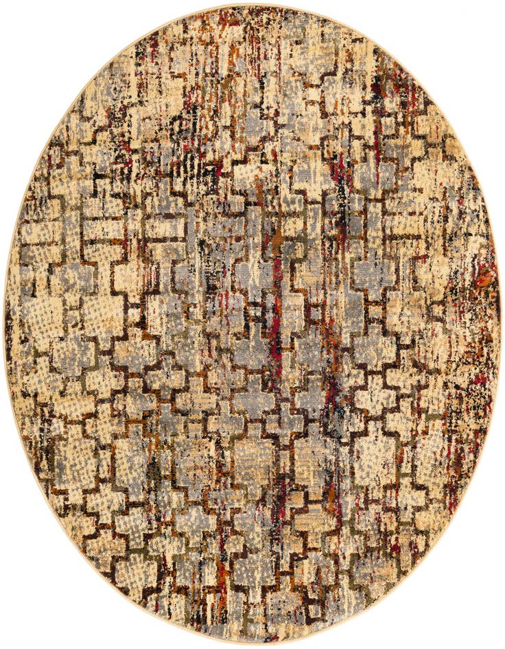 Detail image of 5' 3 x 5' 3 Saturn Round Rug