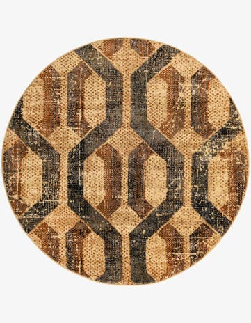 5' 3 x 5' 3 Saturn Round Rug