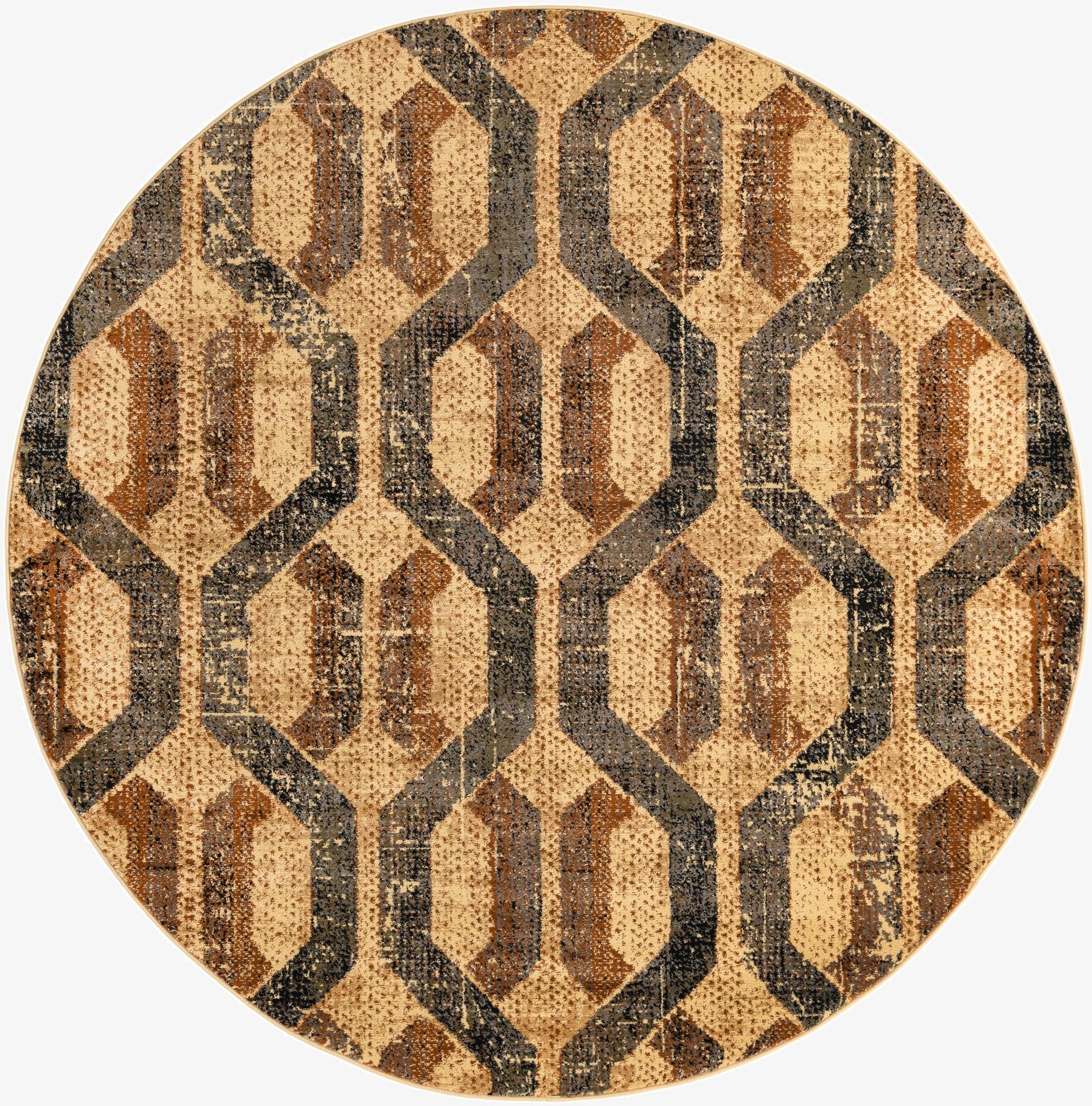 7' x 7' Saturn Round Rug