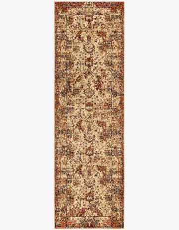 Beige Cream Saturn Runner Rug