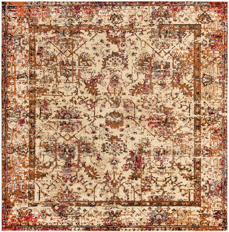 Detail image of 7' 10 x 7' 10 Saturn Square Rug
