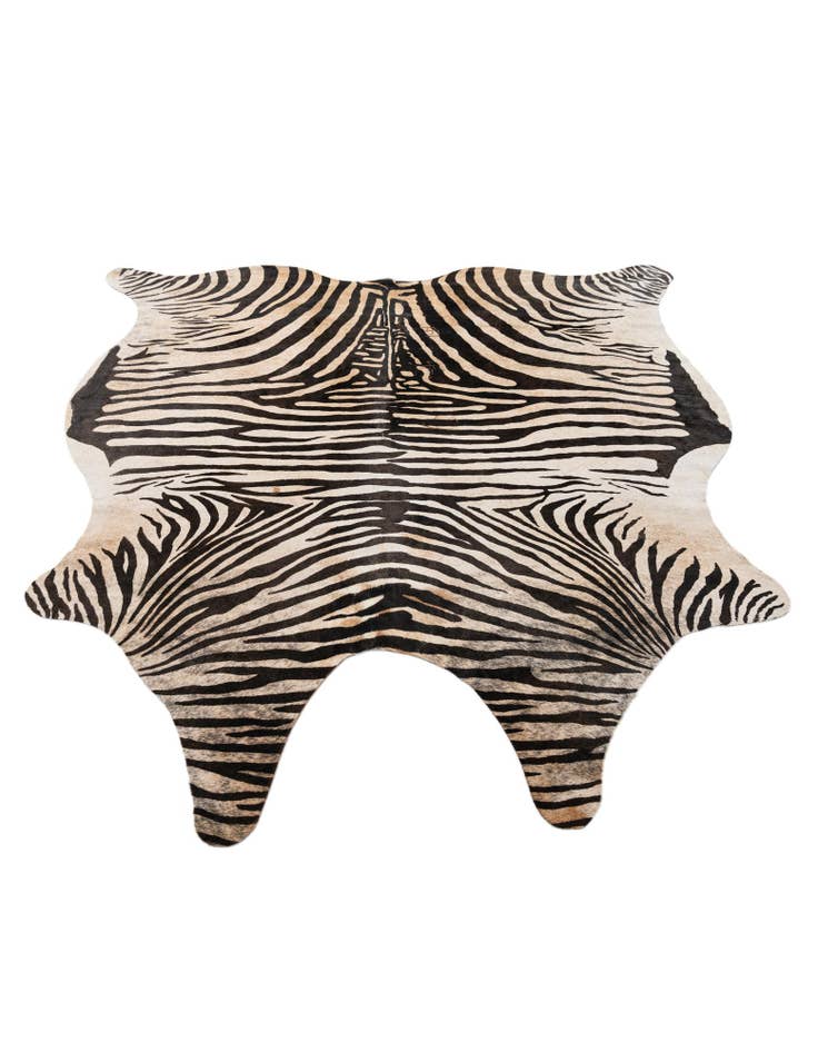 Detail image of 6' 5 x 6' 7 Cowhide Leather Freeform Rug