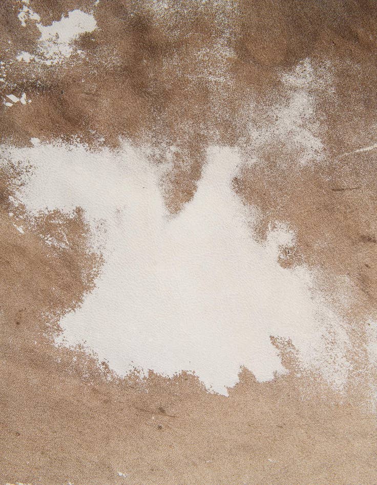 Detail image of 6' 5 x 6' 10 Cowhide Leather Freeform Rug