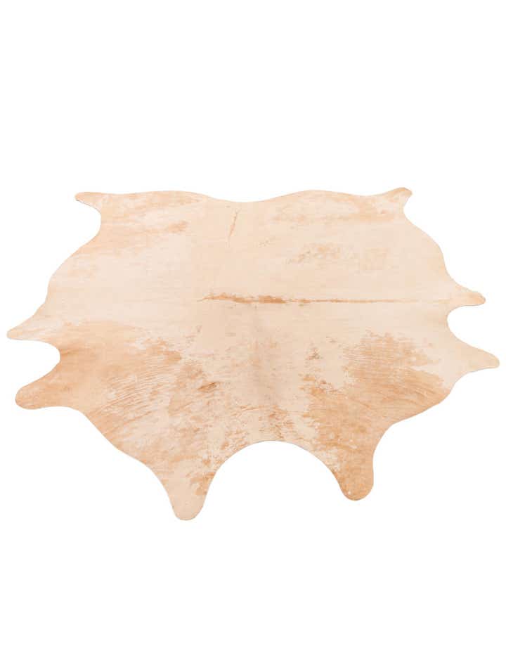 6' 5 x 7' Cowhide Leather Freeform Rug