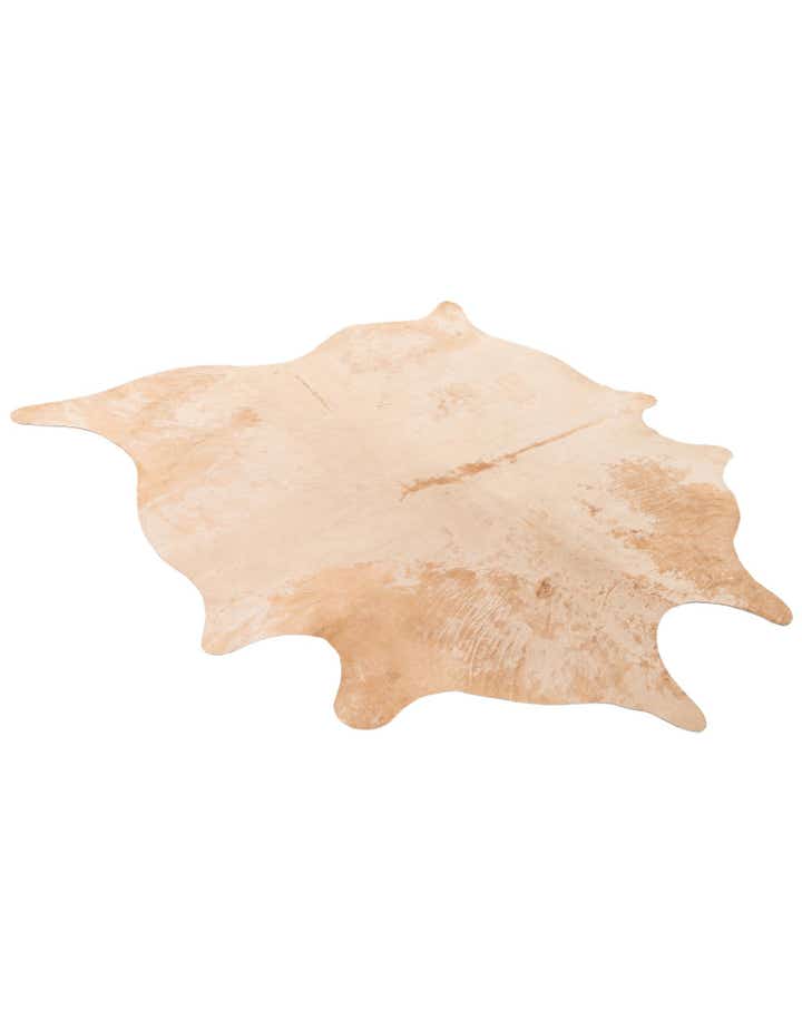 6' 5 x 7' Cowhide Leather Freeform Rug