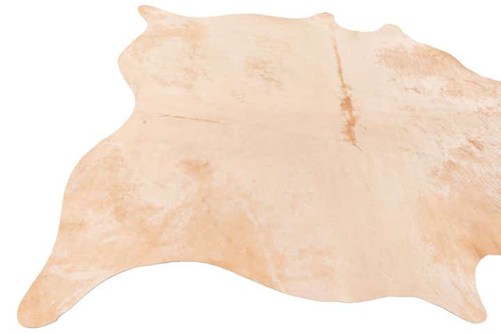 6' 5 x 7' Cowhide Leather Freeform Rug