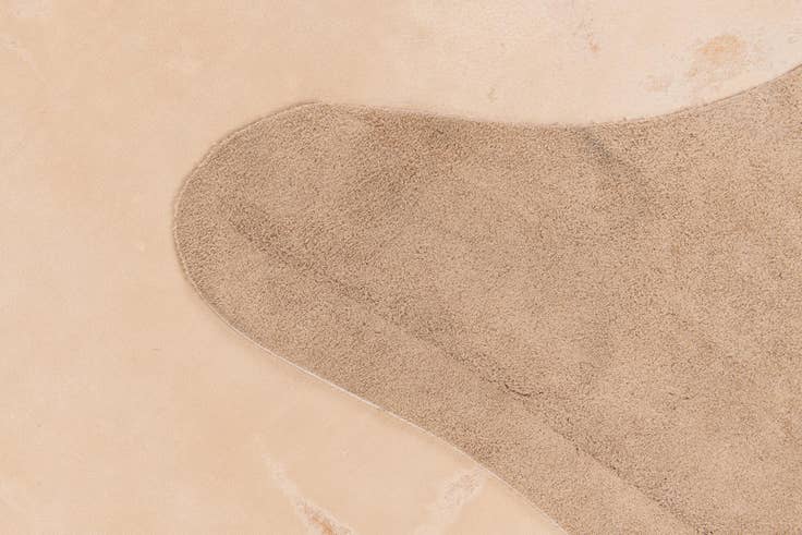 Detail image of 6' 5 x 7' Cowhide Leather Freeform Rug