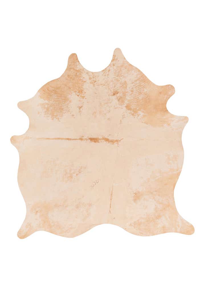 6' 5 x 7' Cowhide Leather Freeform Rug