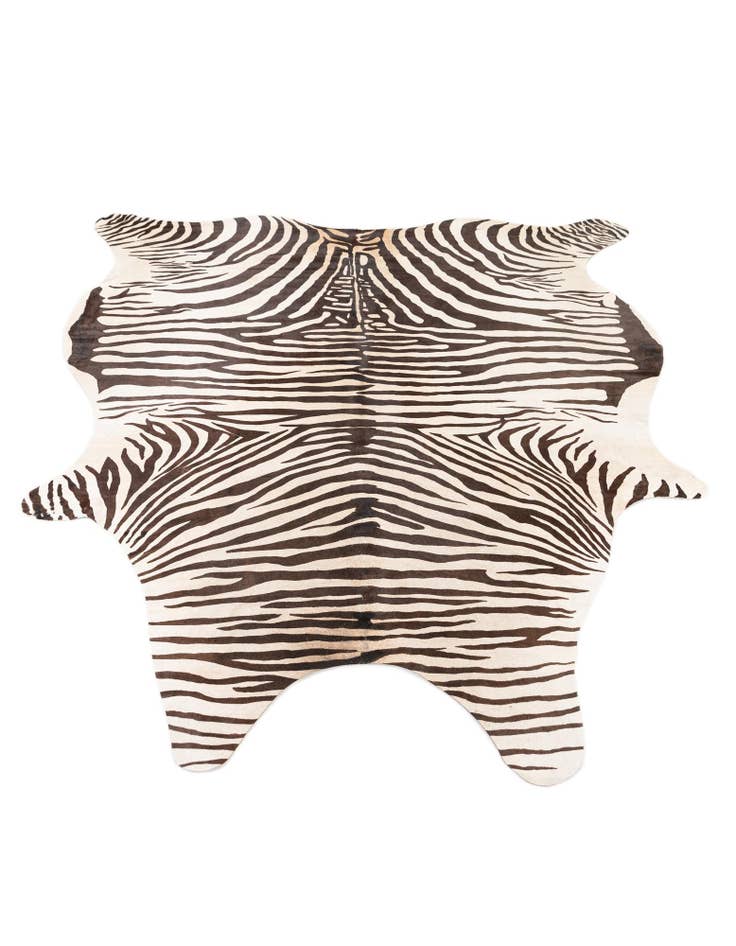 Detail image of 6' 1 x 6' 11 Cowhide Leather Freeform Rug